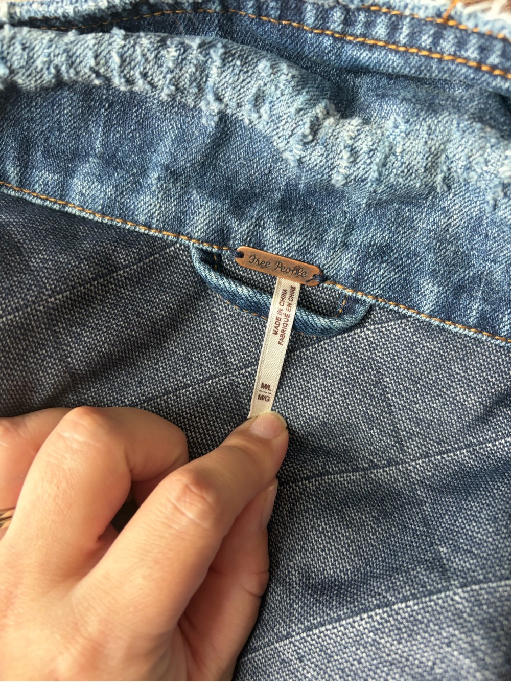 Free people ditsy denim jacket - Picture 4 of 5